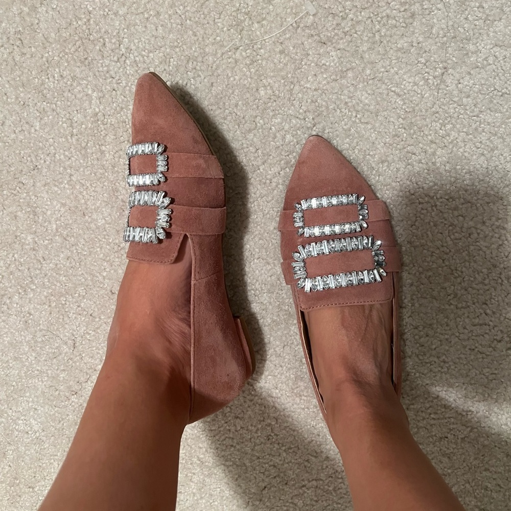 Rhinestone Mauve Flats - Picture 10 of 11